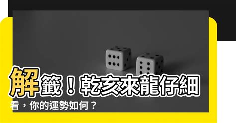 乾亥來龍仔細看運勢|籤詩網‧雷雨師一百籤